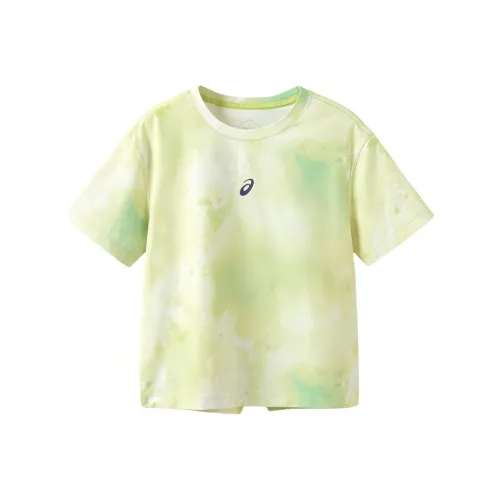 Asics T-Shirt Желтый Зеленый Подростки