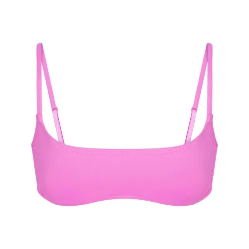 SKIMS Фирменный Плавание Микро Scoop Бикини Топ Бикини Женские Неоновая орхидея Неоновая орхидея