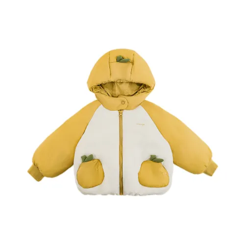 YOEHYAUL Хлопковый пуховик Желтый Белый для детей 3-7 лет