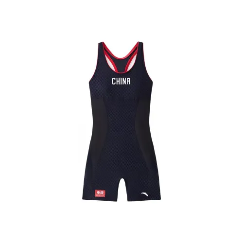 Anta Основной черный/Гонки Красный Женские Ван-Пис Купальники