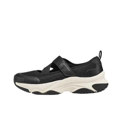 Skechers Уличные Женские Повседневные Туфли Черные Женские