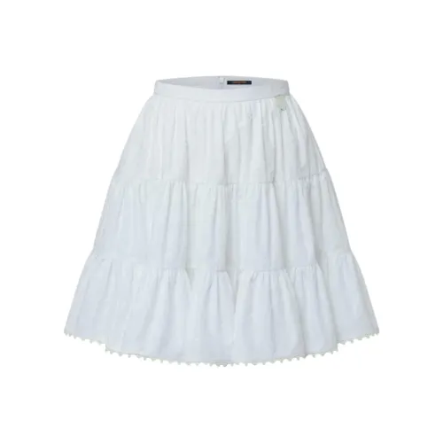 LOUIS VUITTON Повседневные короткие юбки Женские Белые
