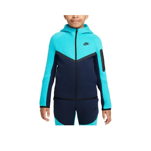 nike Куртки Пальто Sportswear Tech Fleece Обсидиан Кактус Серый Черный Черный Детский