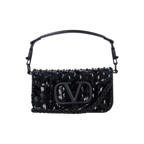 Valentino Locò Кожа Сумка Маленькая Женская Черная