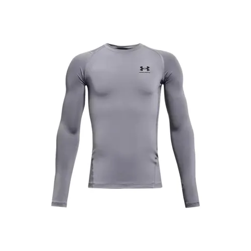Under Armour HeatGear T-рубашка детская одежда HeatGear® Armour с длинным рукавом серая детская