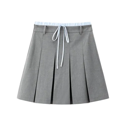 LEDIN Повседневные короткие юбки Женские оловянно-серого цвета в наличии