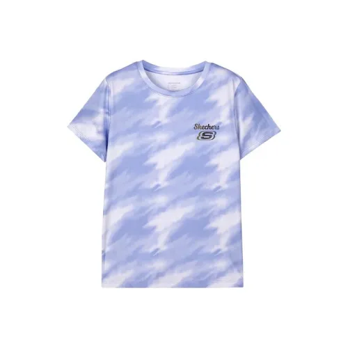 Skechers Rhythm Sweetheart Series Кварцевый Фиолетово-белый Градиентный/0309 Kids T Рубашки