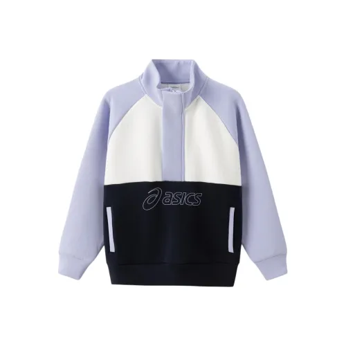 Asics Толстовка Белый Фиолетовый Подростки
