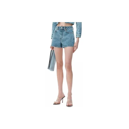 Alexander Wang SS24 Джинсовые шорты Женские Vintage Светлый Индиго