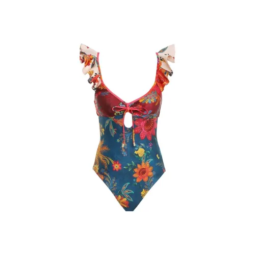 Zimmermann Синий Женские Ван-Пис Купальники