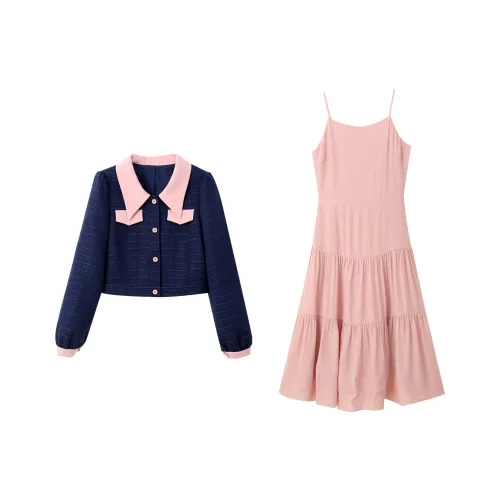 VIMLY Комплект с юбкой Женские Синий Розовый