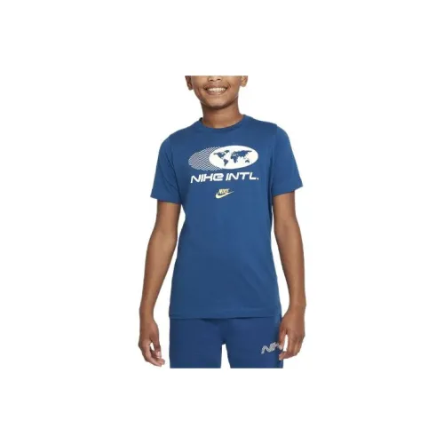 nike T-рубашка Sportswear Amplify Сад Синий Детский