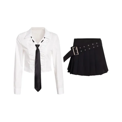 SKYA Комплект с юбкой Женские Черный Белый