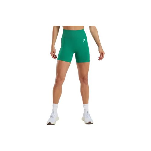 GYMSHARK VITAL SEAMLESS 2,0 Шорты Спортивные шорты Женские Ярко-зеленый Mudstone Серый