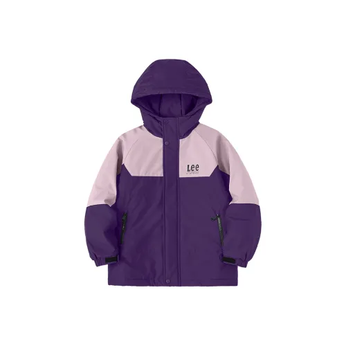 Lee совместный бренд модель Хлопковый пуховик Фиолетовый Подростки