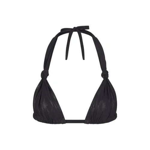 SKIMS Жидкость SHINE Плавание КНОТЕД MICRO Треугольник Топ Бикини Женские ОНИКС ОНИКС