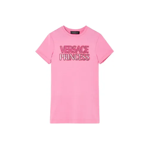 FANSIZHE Короткий рукав Платье SS23 Holiday Розовый Детский