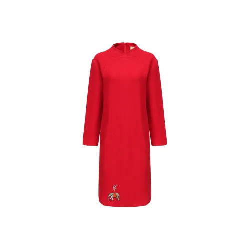 Один Красный Женские Ципао