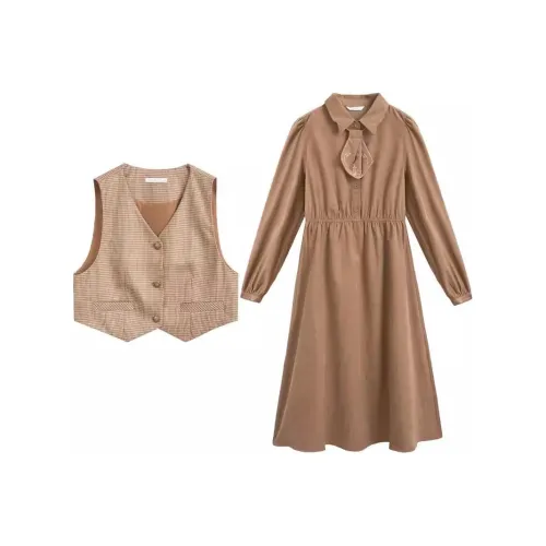 ZIHAN Кофе Женские Комплекты с юбкой