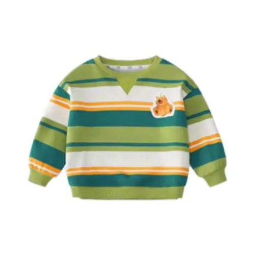Yi Qi Baby Свитшот Сине-зеленый Полосы для Младенца и Малыша