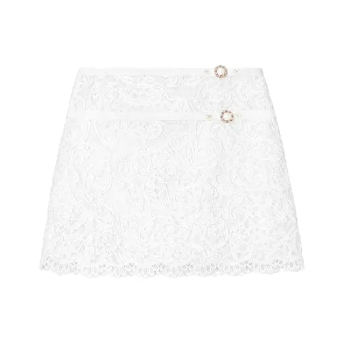 BEBE Повседневные короткие юбки Женские Натуральный белый