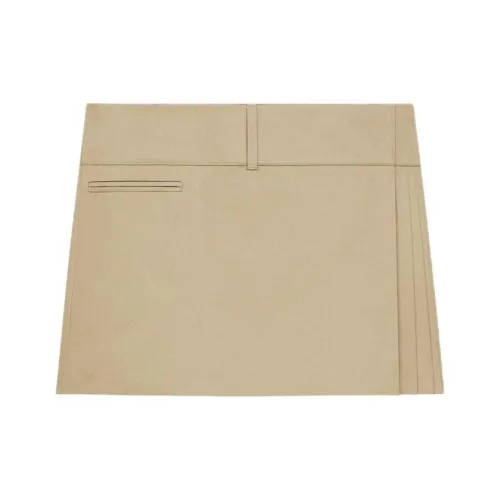 COURREGES SS25 Belted Плиссированная Мини Юбка Повседневная Короткая Юбка Женская Бежевая Бежевая