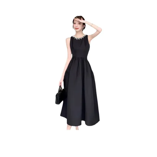 MORii Черные Женские Платья без рукавов