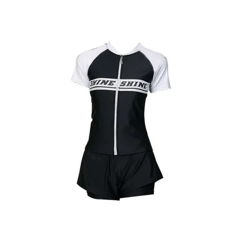 HAOZHILANG Черный Белый Женские Двухкомпонентные Купальники