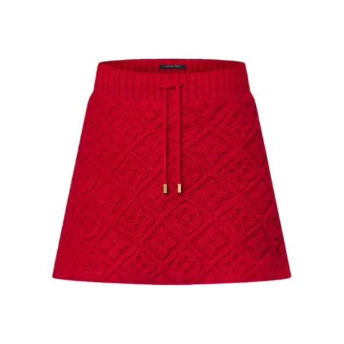 LOUIS VUITTON SS25 Повседневные короткие юбки Женские Красный