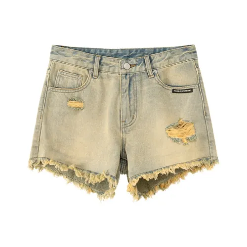 NO ONE ELSE Светло-синий деним Женские джинсовые шорты