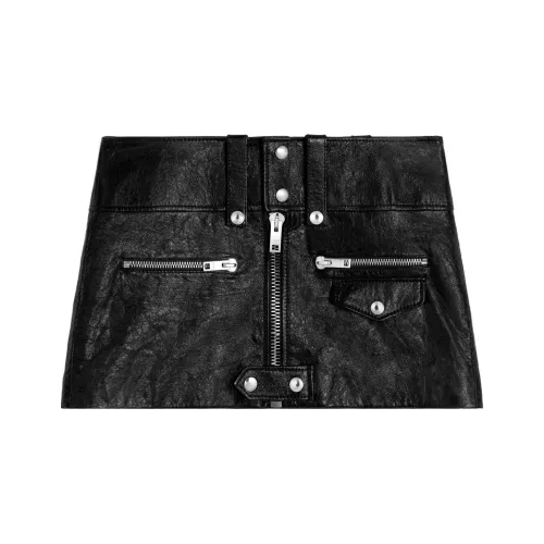 CELINE SS24 Кожаная короткая юбка Женская Черная