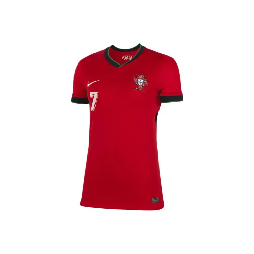 nike CRISTIANO RONALDO Portugal National Team 2024 Stadium Дом Футбол Джерси Женские Красный