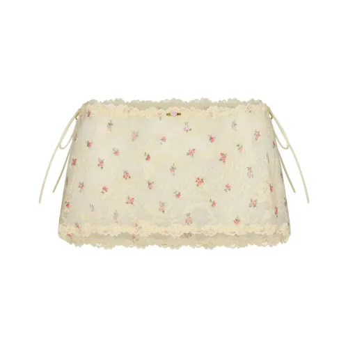 Skims Valentine's Day Collection Масло ROSE BUD Принт Женские Повседневные короткие юбки