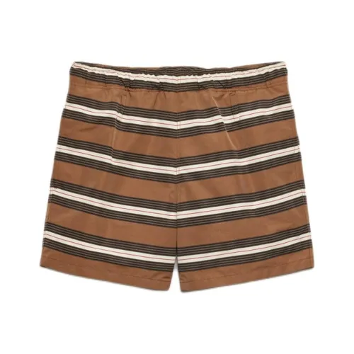 PRADA SS25 Пляжные шорты Мужской Tobacco