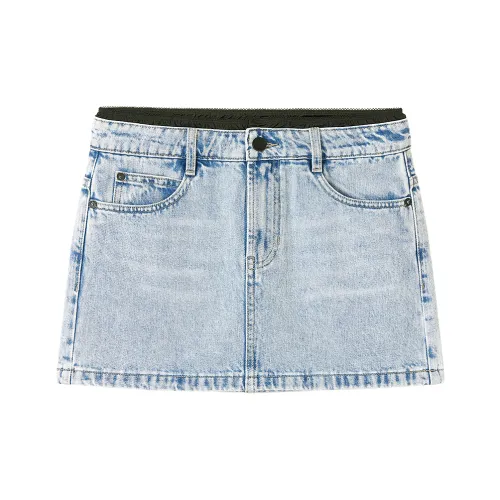 Miss Sixty Джинсовые короткие юбки Женские Светло-синий