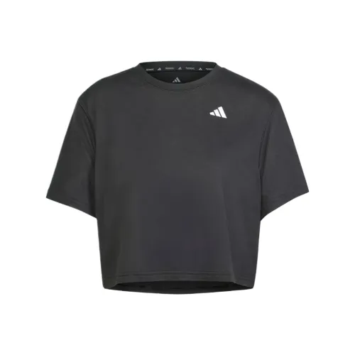 Adidas Essentials Рукав с спущенным плечом T-рубашка Женская Черная