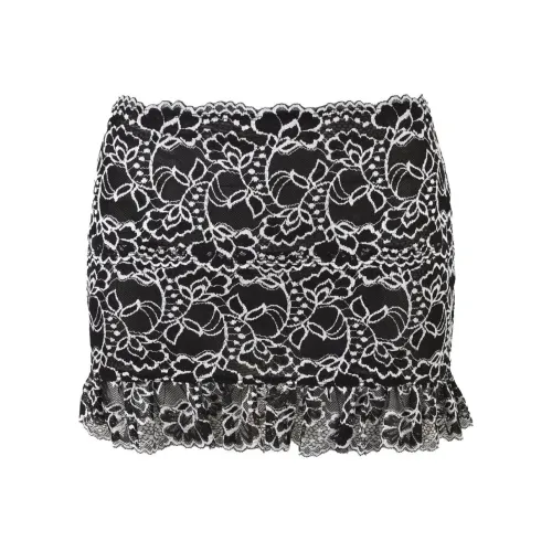 I.AM.GIA CRYSTAL MINI SKIRT Повседневные короткие юбки Женские Черный Белый