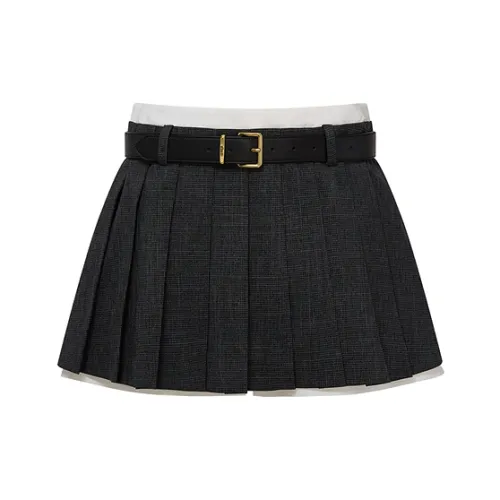 d'zzit Повседневные короткие юбки Женские Темно-серый