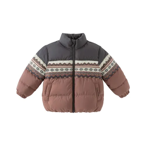 DAVE BELLA Пуховик Кофейный Коричневый Перламутровый Розовый Для детей 3-7 лет