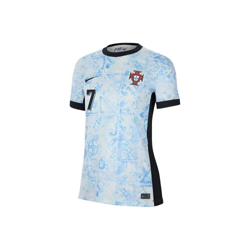 nike CRISTIANO RONALDO Португалия National Team Футбол Джерси 2024 Гостевой Cristiano Размер 7 Женские Светло-синий