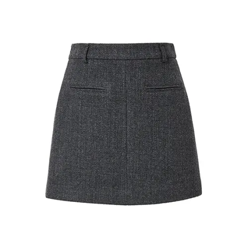 Hopeshow Повседневные короткие юбки Женские Черный Серый