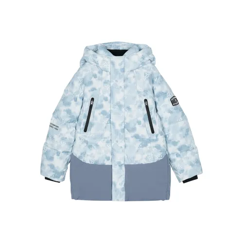 Skechers Пуховик Серый Звездное Небо Сцена Снег Подростки