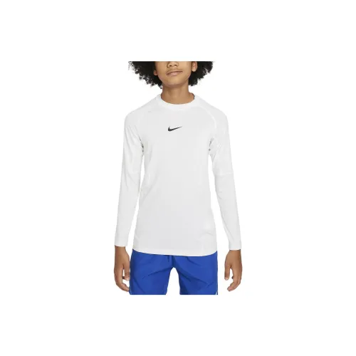 Свитшот Nike для детей материал Dri Fit длинный рукав белый детский