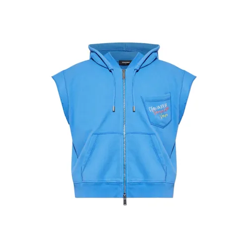 DSQUARED 2 Blue Men's Gilets DSQUARED 2 Синий Мужской Жилеты