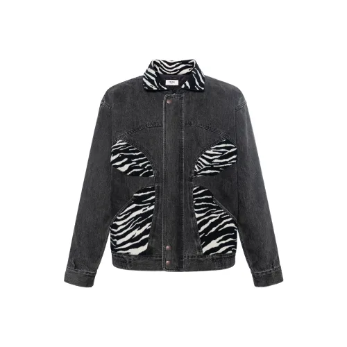 CELINE FW21 Denim Jacket Men's Gray Black CELINE FW21 Деним Куртка Мужская Серый Черный