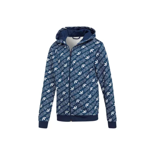 Adidas Originals Куртки и Пальто Синий Белый Подростки