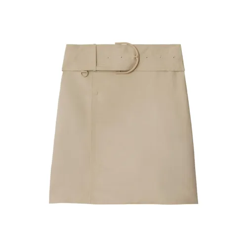 Burberry Повседневный Длинный Юбка Женская Песочно-Бежевая