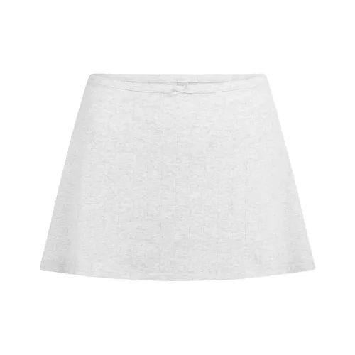 SKIMS SS25 DROP NEEDLE POINTELLE Мини-юбка Повседневная Короткая Юбка Женская