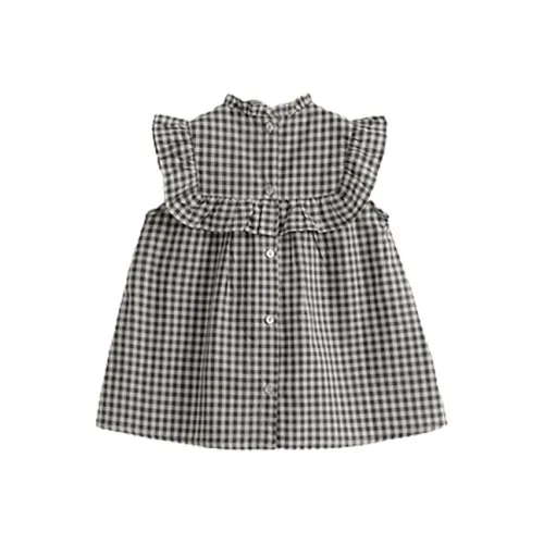 MARC&JANIE Lufu series Серо-бежевый Клетчатый Платья для детей
