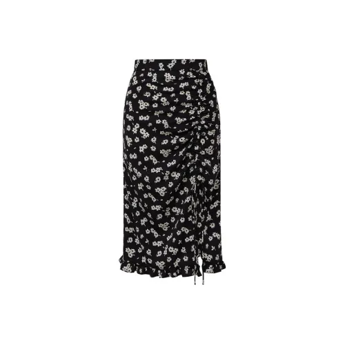 D'zzit Повседневный Длинный Юбка Женские Черный